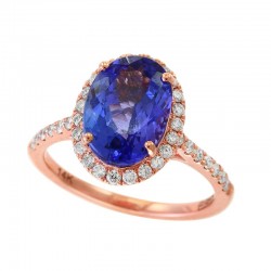 14KR Tanzanite & Diamond Ring