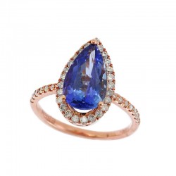 14KR Tanzanite & Diamond Ring