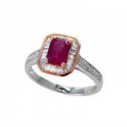 14KWR Ruby & Diamond Ring