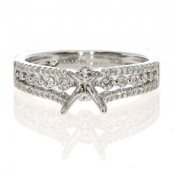 18KW Diamond Semi-Mount Engagement Ring