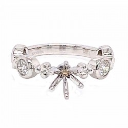 18KW Diamond Semi-Mount Engagement Ring
