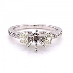 18KW Diamond Semi-Mount Engagement Ring