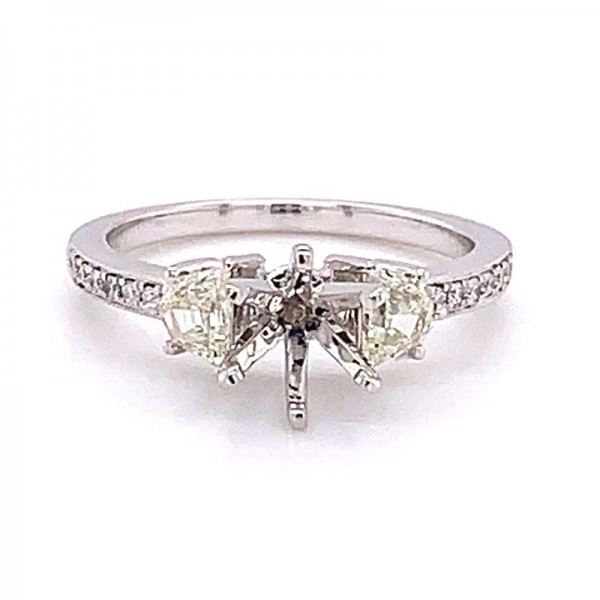18KW Diamond Semi-Mount Engagement Ring