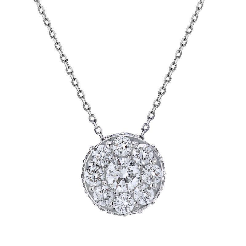 18KW .40ctw Diamond Illusion Pendant P0326