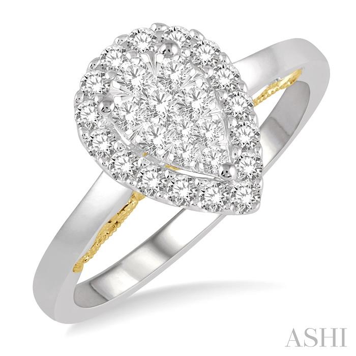 PEAR SHAPE LOVEBRIGHT ESSENTIAL DIAMOND RING