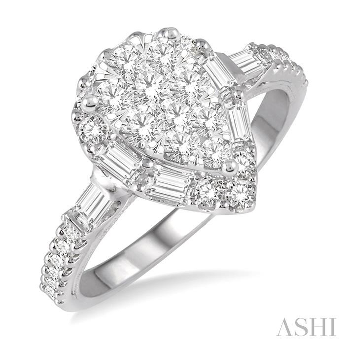 PEAR SHAPE LOVEBRIGHT DIAMOND RING