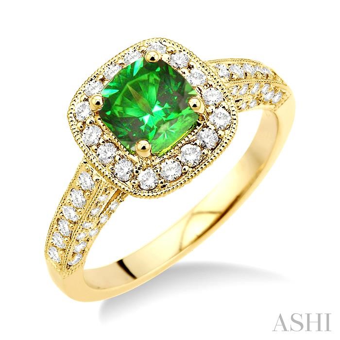 GEMSTONE & DIAMOND RING