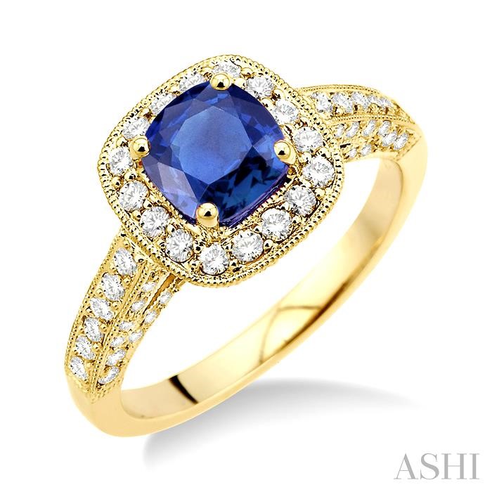 GEMSTONE & DIAMOND RING
