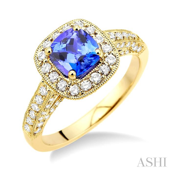 GEMSTONE & DIAMOND RING