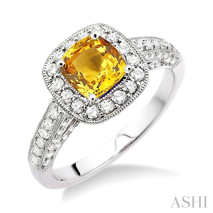 GEMSTONE & DIAMOND RING