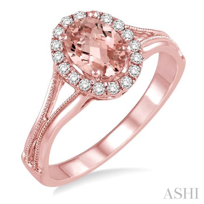 OVAL SHAPE GEMSTONE & DIAMOND RING