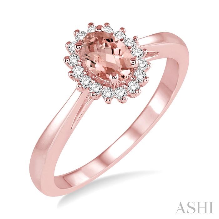 OVAL SHAPE GEMSTONE & DIAMOND RING