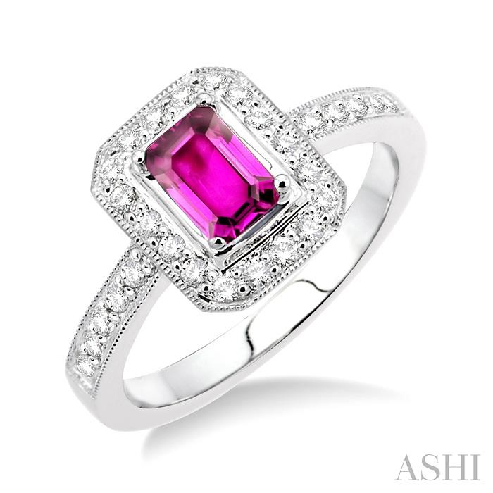 GEMSTONE & DIAMOND RING