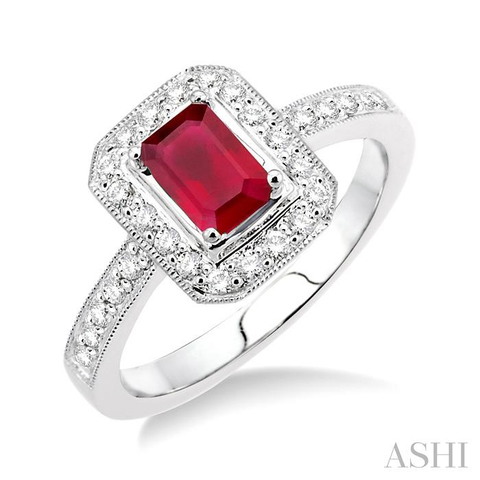 GEMSTONE & DIAMOND RING
