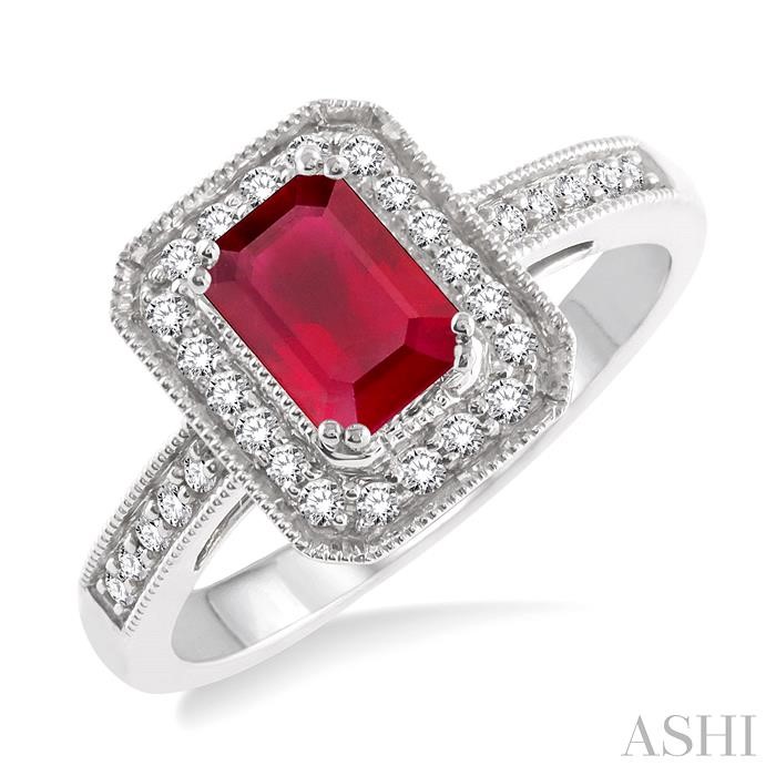 GEMSTONE & DIAMOND RING