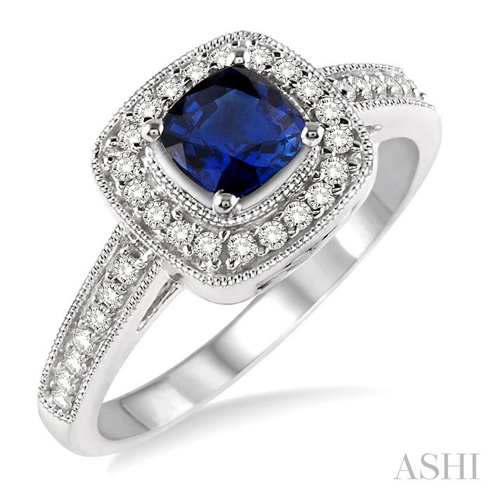 GEMSTONE & DIAMOND RING