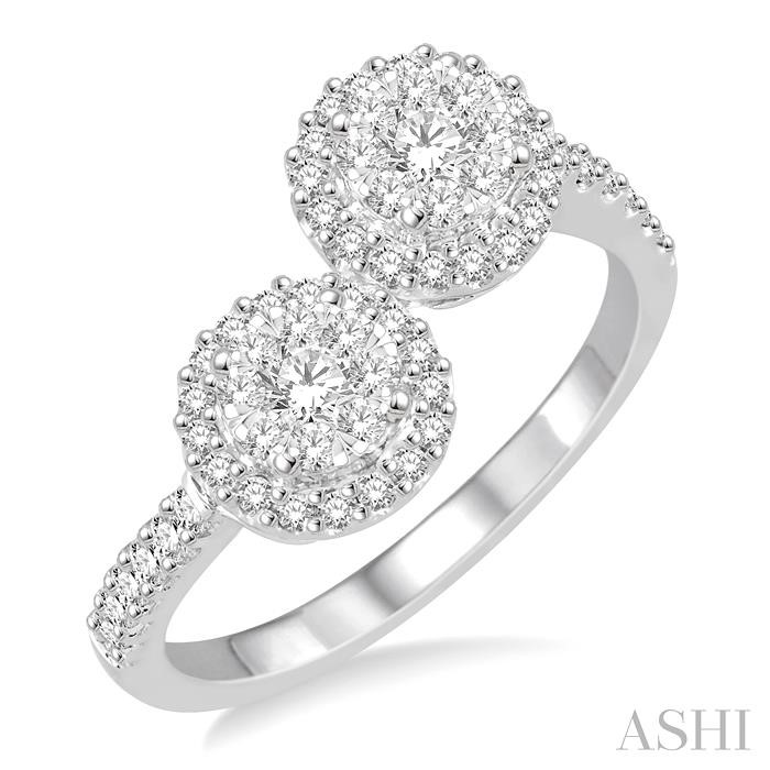 2 STONE LOVEBRIGHT DIAMOND FASHION RING