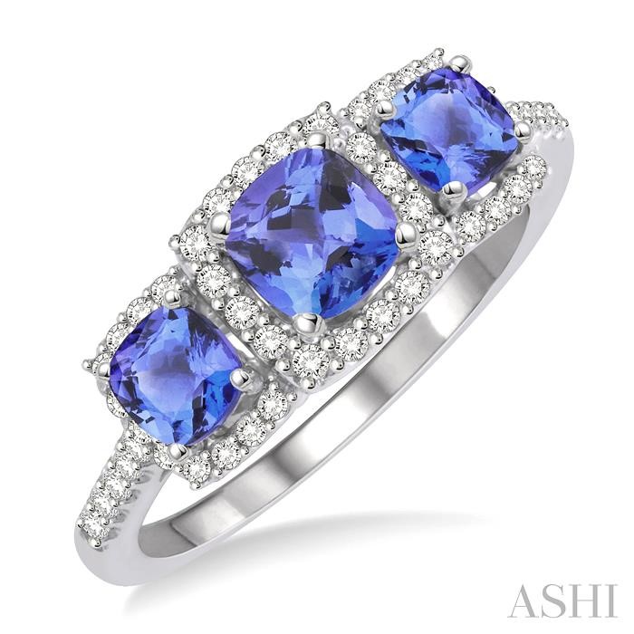 PAST PRESENT & FUTURE GEMSTONE & DIAMOND RING