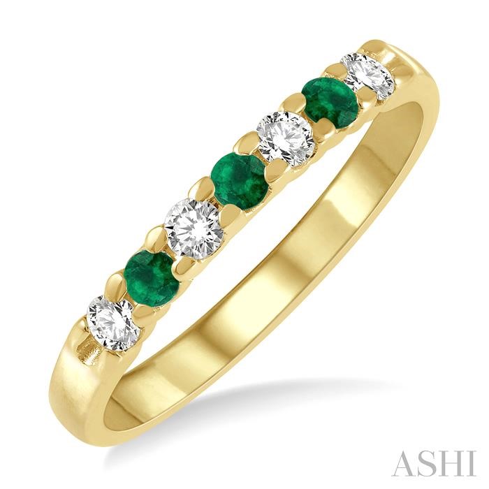 7 STONE GEMSTONE & DIAMOND WEDDING BAND