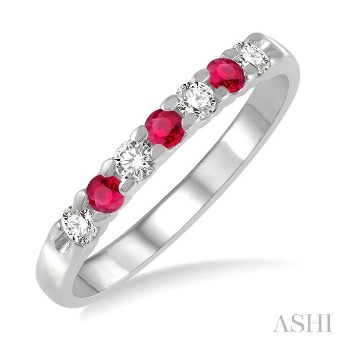 7 STONE GEMSTONE & DIAMOND WEDDING BAND