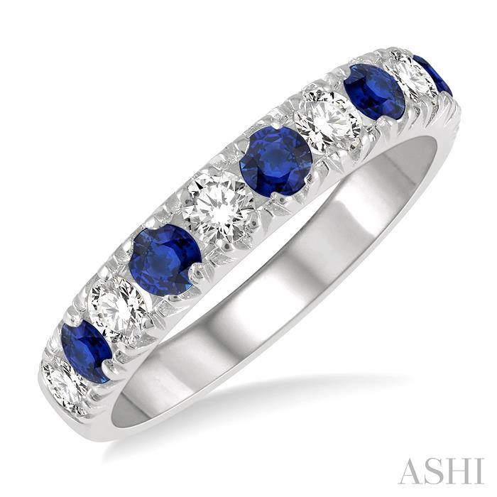 11 STONE GEMSTONE & DIAMOND WEDDING BAND