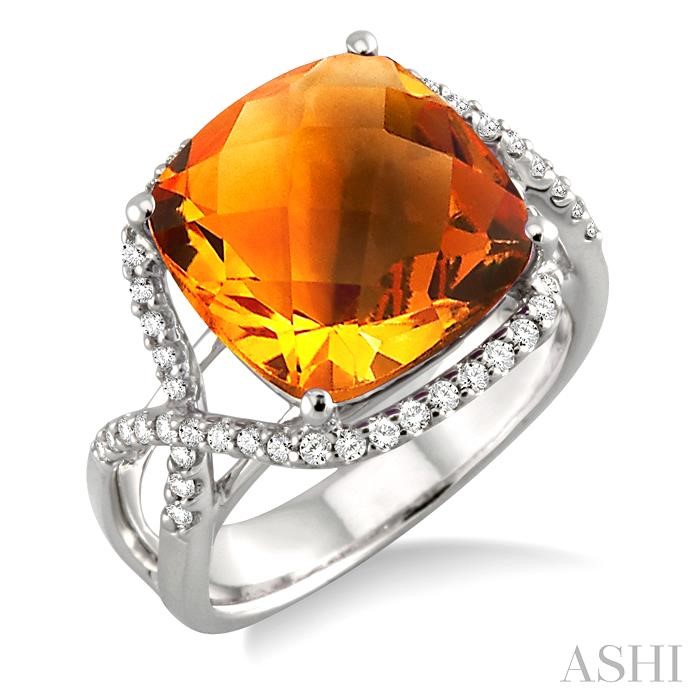 GEMSTONE & DIAMOND RING