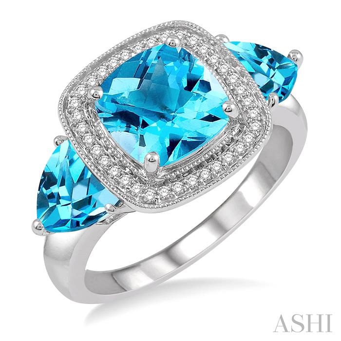 GEMSTONE & DIAMOND RING