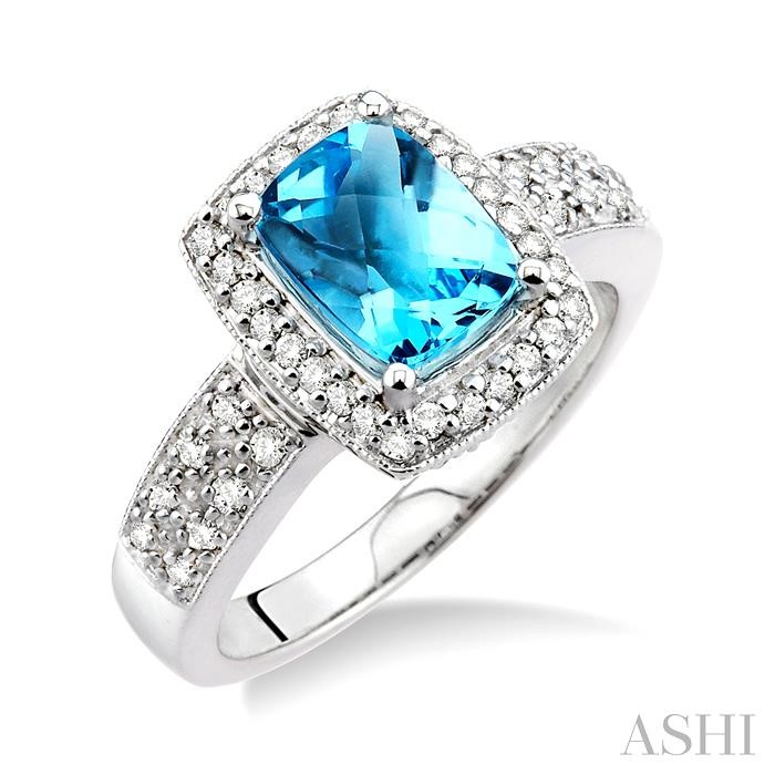 GEMSTONE & DIAMOND RING