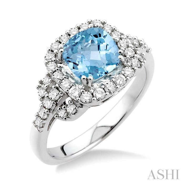 GEMSTONE & DIAMOND RING