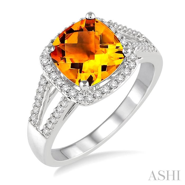 GEMSTONE & DIAMOND RING