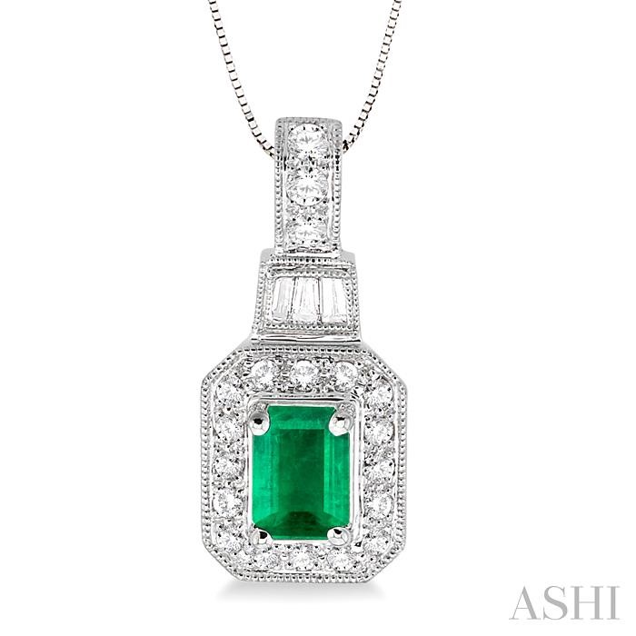 GEMSTONE & DIAMOND PENDANT