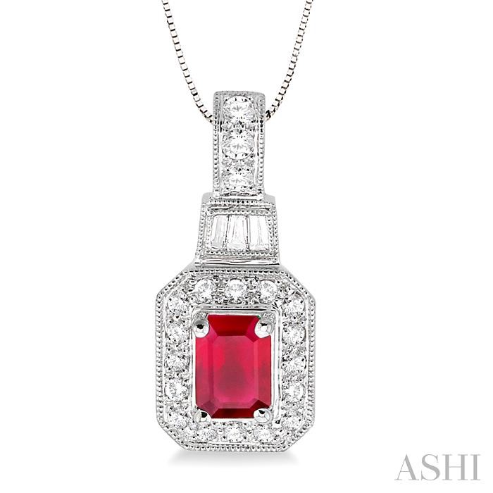 GEMSTONE & DIAMOND PENDANT