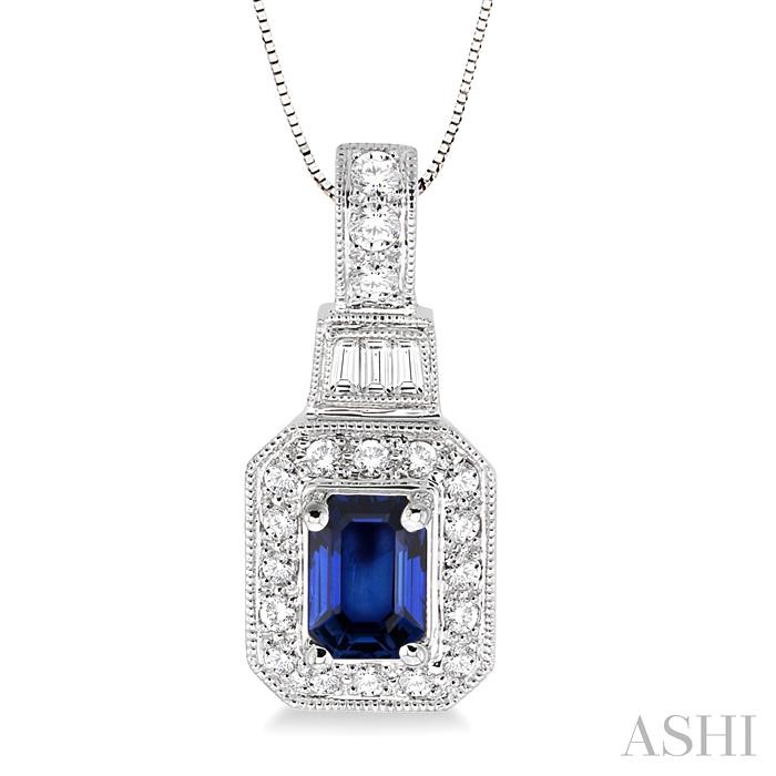 GEMSTONE & DIAMOND PENDANT
