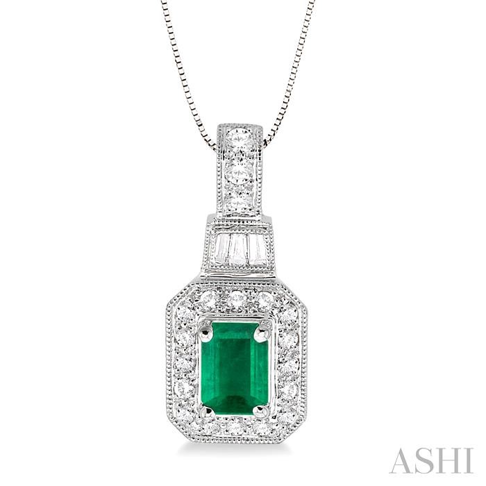 GEMSTONE & DIAMOND PENDANT