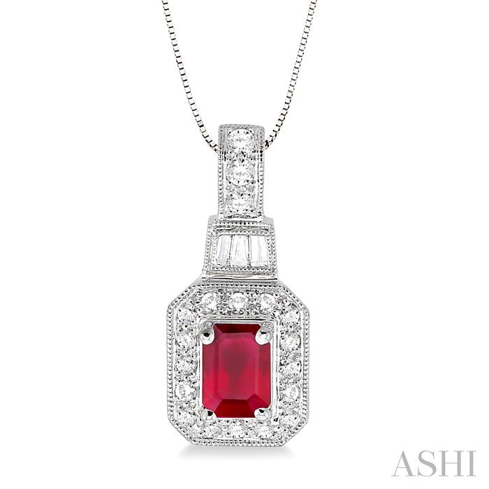 GEMSTONE & DIAMOND PENDANT