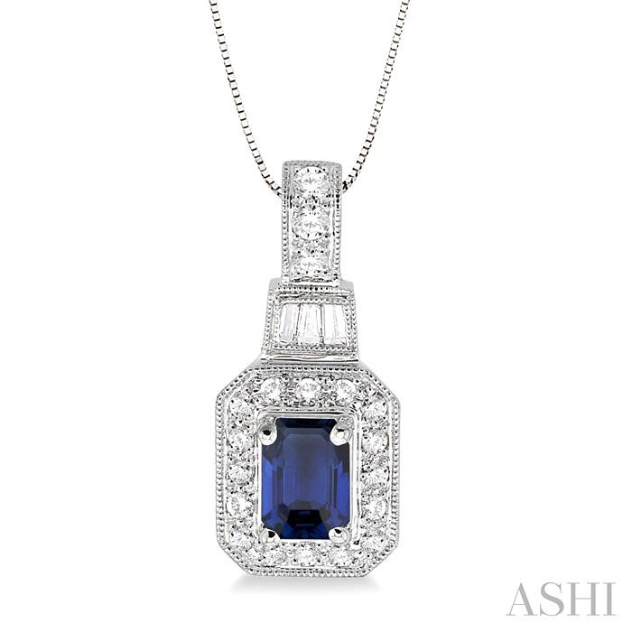 GEMSTONE & DIAMOND PENDANT