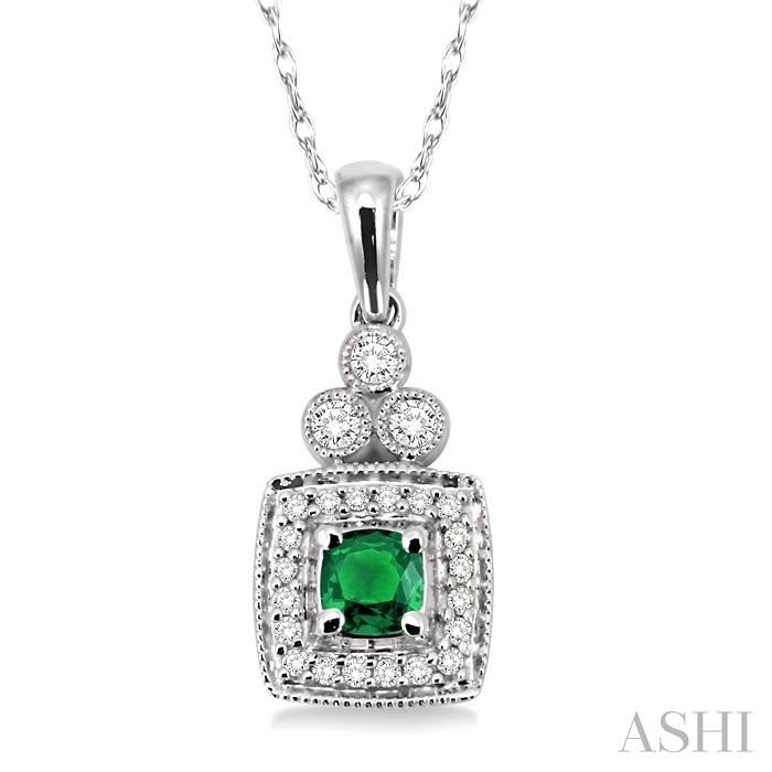 GEMSTONE & DIAMOND PENDANT