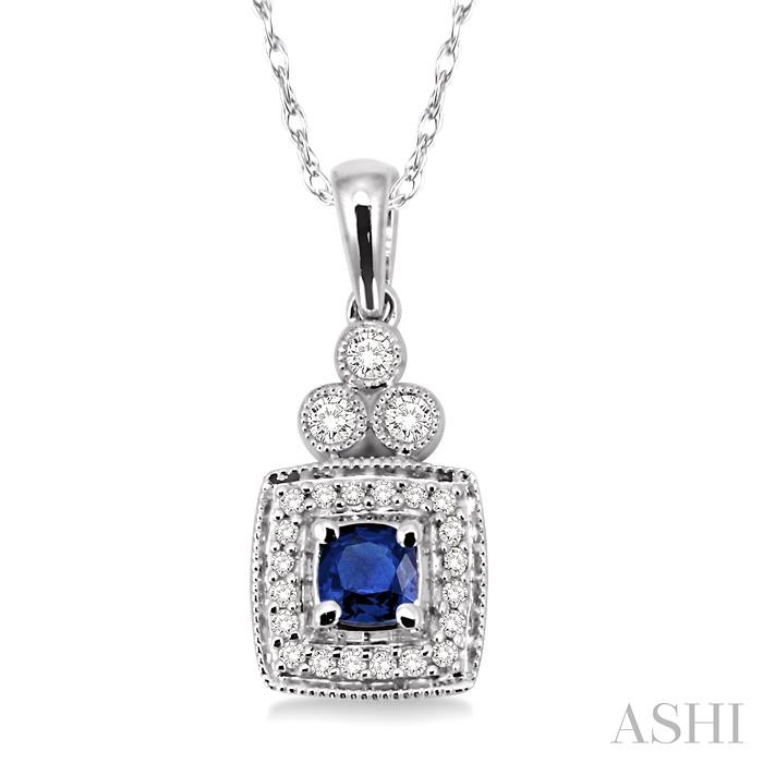 GEMSTONE & DIAMOND PENDANT