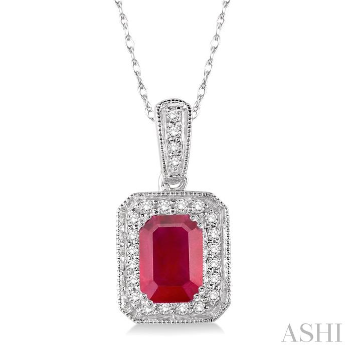 GEMSTONE & DIAMOND PENDANT