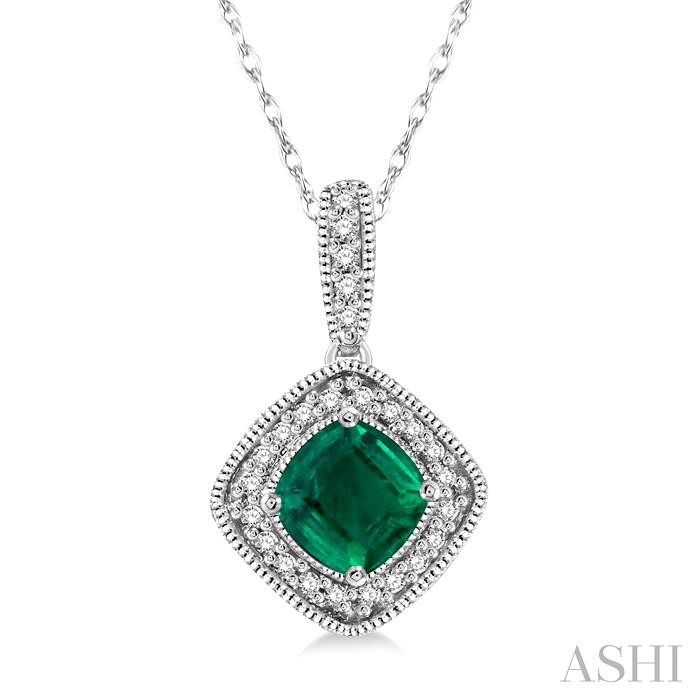 GEMSTONE & DIAMOND PENDANT