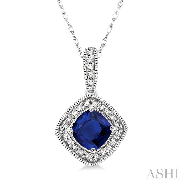 GEMSTONE & DIAMOND PENDANT