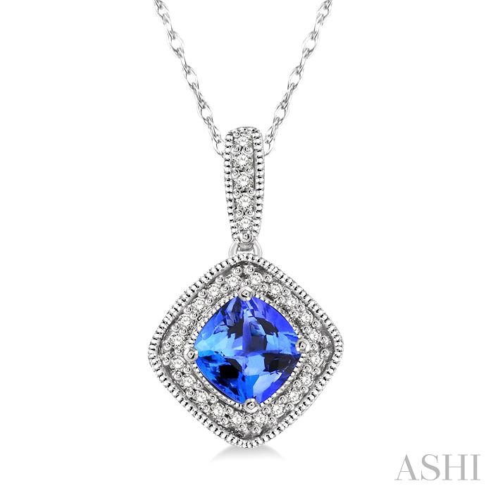 GEMSTONE & DIAMOND PENDANT