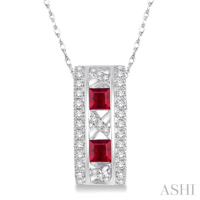 GEMSTONE & DIAMOND PENDANT