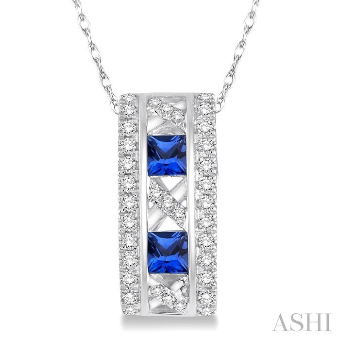 GEMSTONE & DIAMOND PENDANT