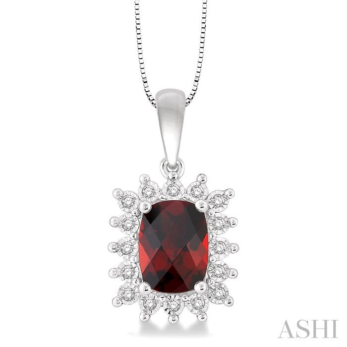 GEMSTONE & DIAMOND PENDANT
