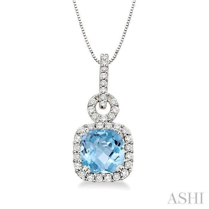 GEMSTONE & DIAMOND PENDANT