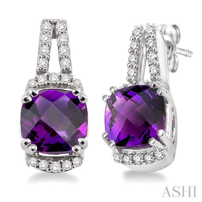 GEMSTONE & DIAMOND EARRINGS