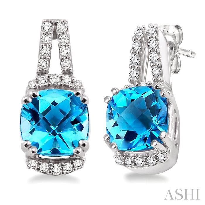 GEMSTONE & DIAMOND EARRINGS