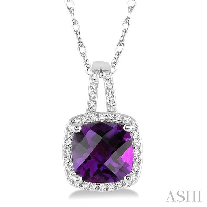 GEMSTONE & DIAMOND PENDANT