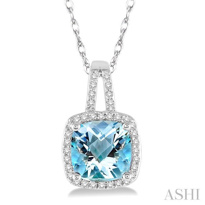GEMSTONE & DIAMOND PENDANT